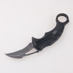 Складные ножи OEM Hawkbill, шейка лезвия, полузубчатая, черненая, стоунвош, FR-0502