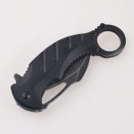 Складные ножи OEM Hawkbill, шейка лезвия, полузубчатая, черненая, стоунвош, FR-0502