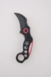 OEM na natitiklop na mga kutsilyo na itim na Hawkbill point neck blade pivot aluminum anodized ring FR-0503