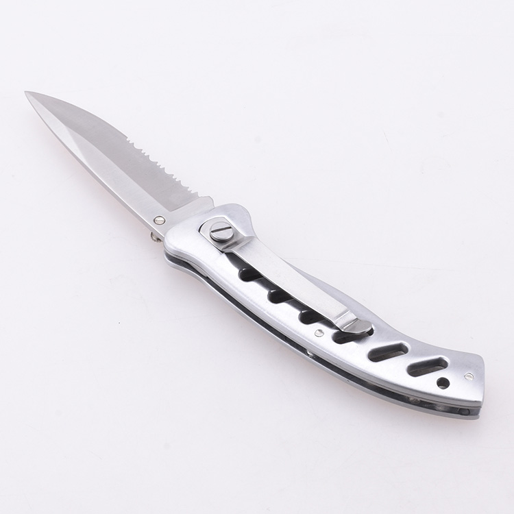OEM 접는 나이프 톱니 모양의 블레이드 스켈레톤 알루미늄 핸들 멀티 그래픽 옵션 JLD-20263