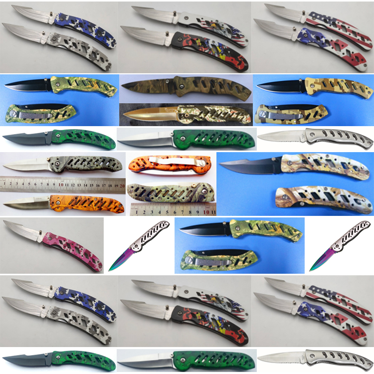 OEM 접는 나이프 톱니 모양의 블레이드 스켈레톤 알루미늄 핸들 멀티 그래픽 옵션 JLD-20263