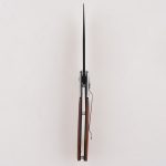 Складные ножи OEM, черненое лезвие, нержавеющая сталь, деревянная инкрустированная ручка, отверстие для большого пальца, открытое FR-0516