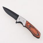 Складные ножи OEM, почерневшая шпилька для большого пальца, открытый вкладыш, замок, скользящее соединение, автоматический выкидной нож FR-0517