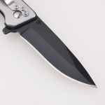 Складные ножи OEM, почерневшая шпилька для большого пальца, открытый вкладыш, замок, скользящее соединение, автоматический выкидной нож FR-0517