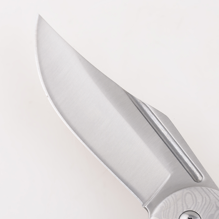 OEM Lipat pisau alur darah pisau klip titik stainless steel dengan gagang kayu FR-0509