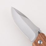 OEM складные ножи классическая деревянная ручка сатиновое лезвие шпилька для большого пальца открытое отверстие для темляка FR-0513