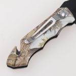 Coltelli pieghevoli OEM Rivestimento per stampa 3D manico annerito tagliafili a lama intarsiato FR-0504