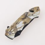 Coltelli pieghevoli OEM Rivestimento per stampa 3D manico annerito tagliafili a lama intarsiato FR-0504