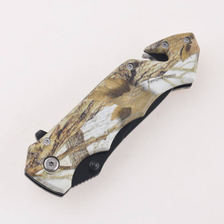 OEM 접는 나이프 3D 인쇄 클래딩 핸들 흑색 블레이드 와이어 커터 상감 FR-0504