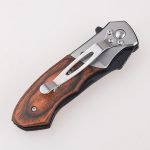 OEM folding knives spine jimping both hands thumb stud open clip point blade FR-0518