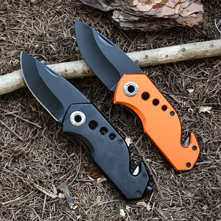 OEM Folding knives stainless steel pocket belt cutter life hammer multi-purpose JLD-801(B)