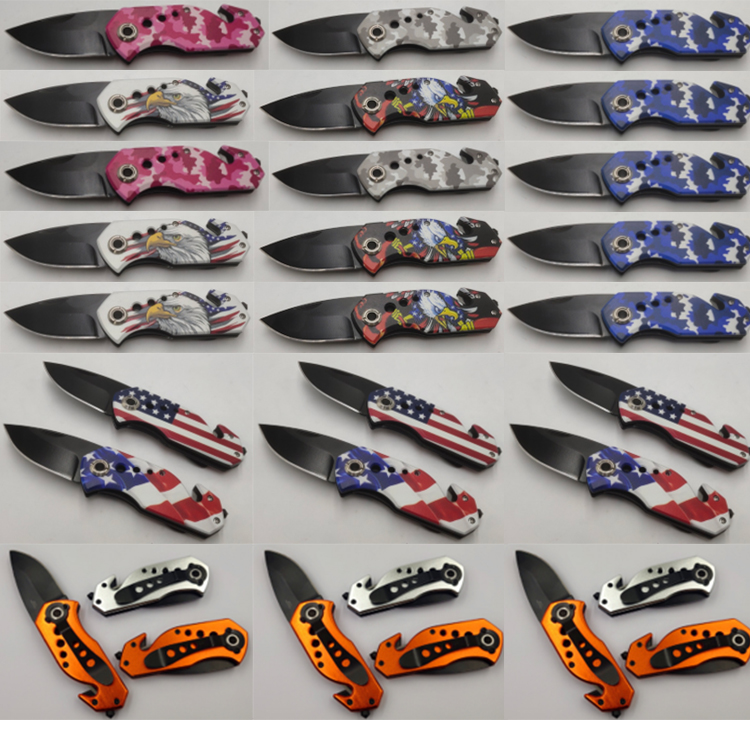 OEM Folding knives stainless steel pocket belt cutter life hammer multi-purpose JLD-801(B)