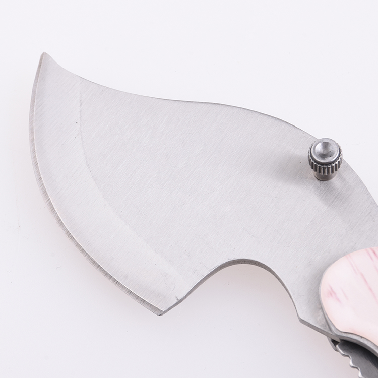 OEM folding knife epoxy custom handle color graphic logo mini size packaging sale SS-0807B