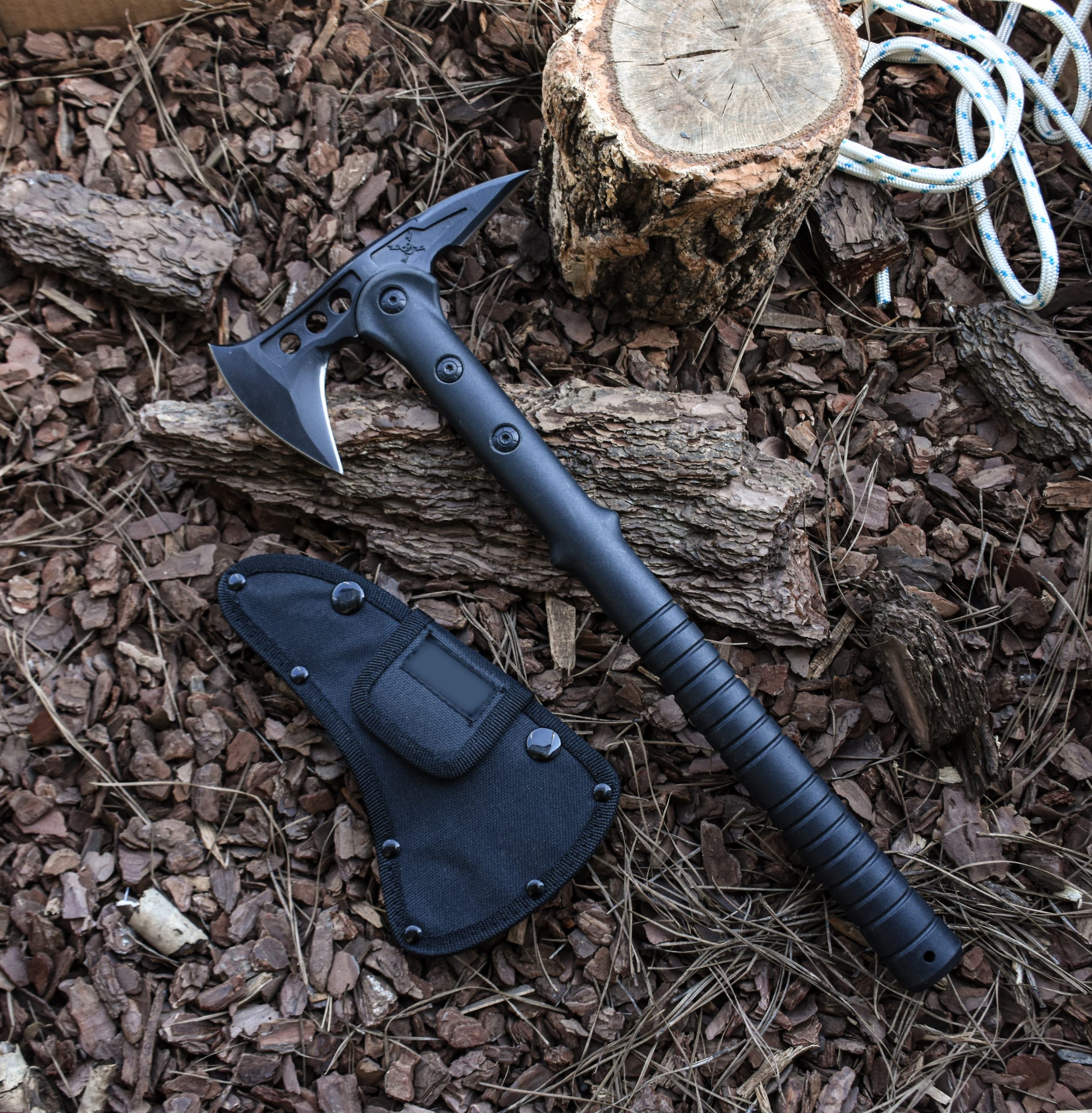 OEM Multi-axe 3Cr13 body black fiber handle outdoor heavy use extra oxford pouch SS-0827