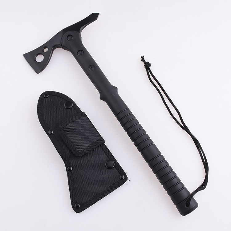 OEM Multi-axe 3Cr13 awl body black fiber handle long carry oxford pouch low MOQ SS-0826