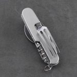 OEM Camping tool detachable spoon fork corkscrew opener army knife key ring gift SC-2701