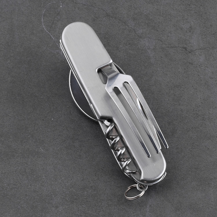 OEM инструмент для кемпинга, съемная ложка, вилка, штопор, армейский нож, кольцо для ключей, подарок SC-2701