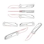 YC02 EDC-Messer mit Standardspitzklinge, verschachteltem Liner-Lock-Clip und gefrästem Clip