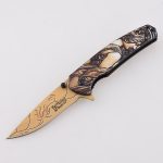 YML-3415 Klappmesser aus eloxiertem Aluminium, 3D-Druck, individuelles Bild-Logo-Finish