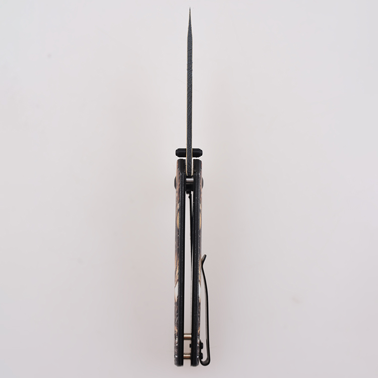 Coltello pieghevole YML-3415 in alluminio anodizzato con stampa 3D con immagine personalizzata e finitura del logo