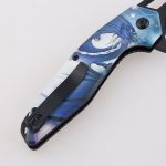 Складной нож YML-3415, изготовленное на заказ 3D-печать, изображение логотипа, гравировка, черненая отделка