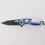 Складной нож YML-3415, изготовленное на заказ 3D-печать, изображение логотипа, гравировка, черненая отделка