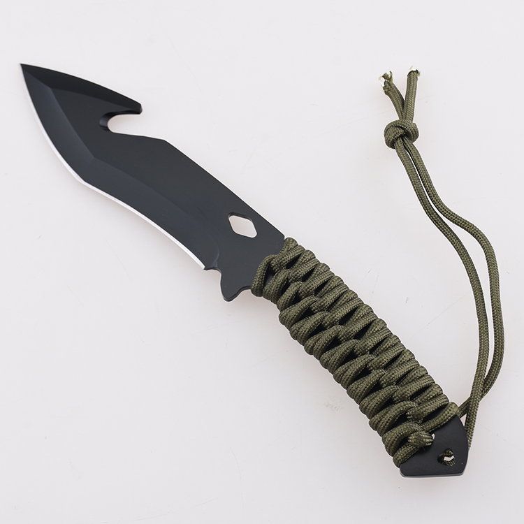 YML-3416 faca de caça uso de sobrevivência ao ar livre cortador de cinto cabo paracord