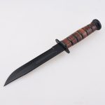 YML-3417 cuchillo Bowie estilo clase caza supervivencia uso mango de cuero sable moler