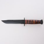 YML-3417 Bowie-Messer im Jagd- und Überlebensstil mit Ledergriff und Säbelschliff