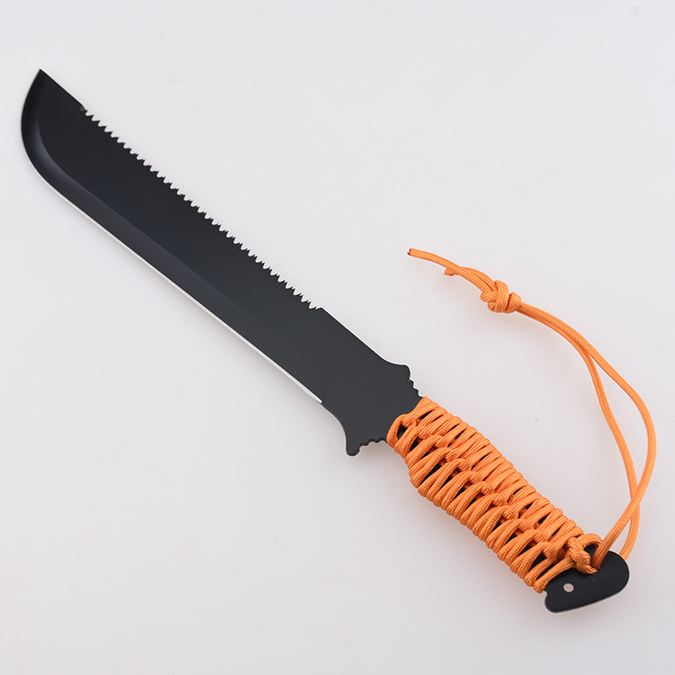 YML-3418 faca facão lâmina de corte 16 polegadas cabo paracord acampamento sobreviver