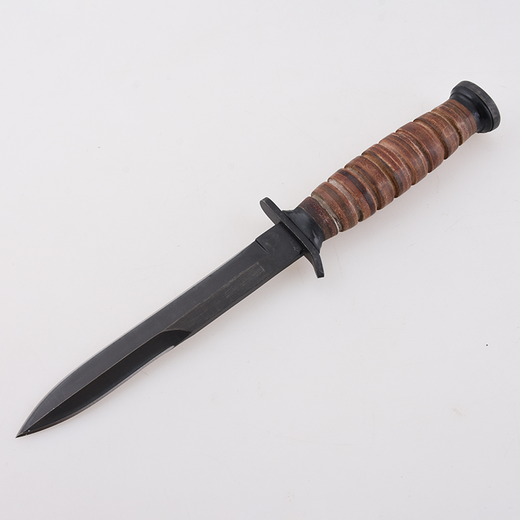 YML-3420 faca bowie bainha de plástico alça de couro estilo clássico proteção de baioneta