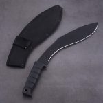 YML-BKUK большая собачья нога Kukri Machete резиновая черная ручка для выживания