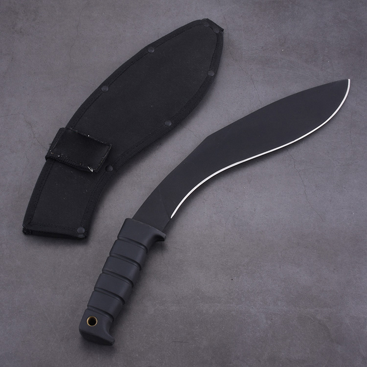 YML-BKUK большая собачья нога Kukri Machete резиновая черная ручка для выживания