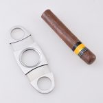Cigar cutter 420J2 blade steel satin handle spot stock XJ-1011 s06