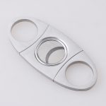 Cigar cutter spot stock 420J2 blade steel handle satin XJ-1013 s02