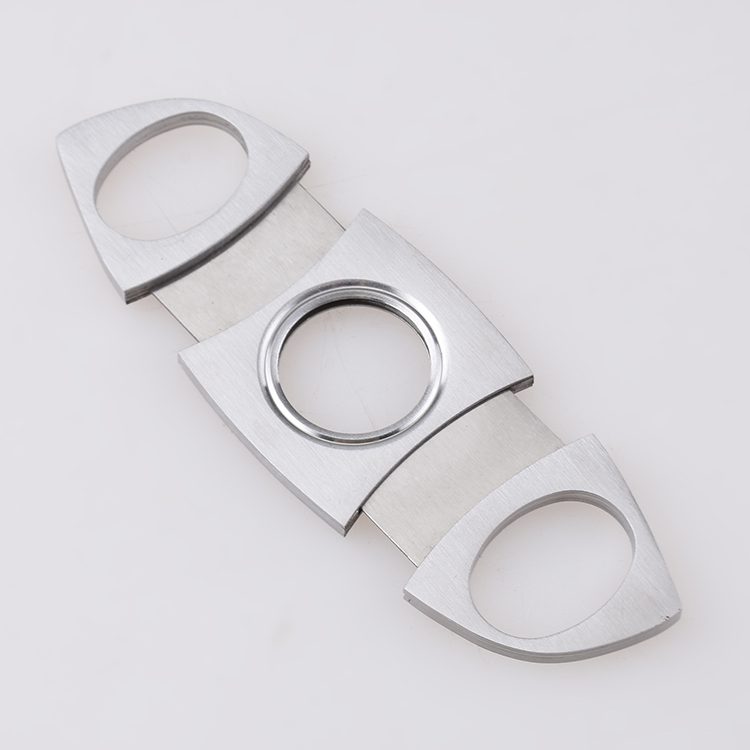 Cigar cutter stainless steel satin handle 420J2 blade XJ-1009 s03