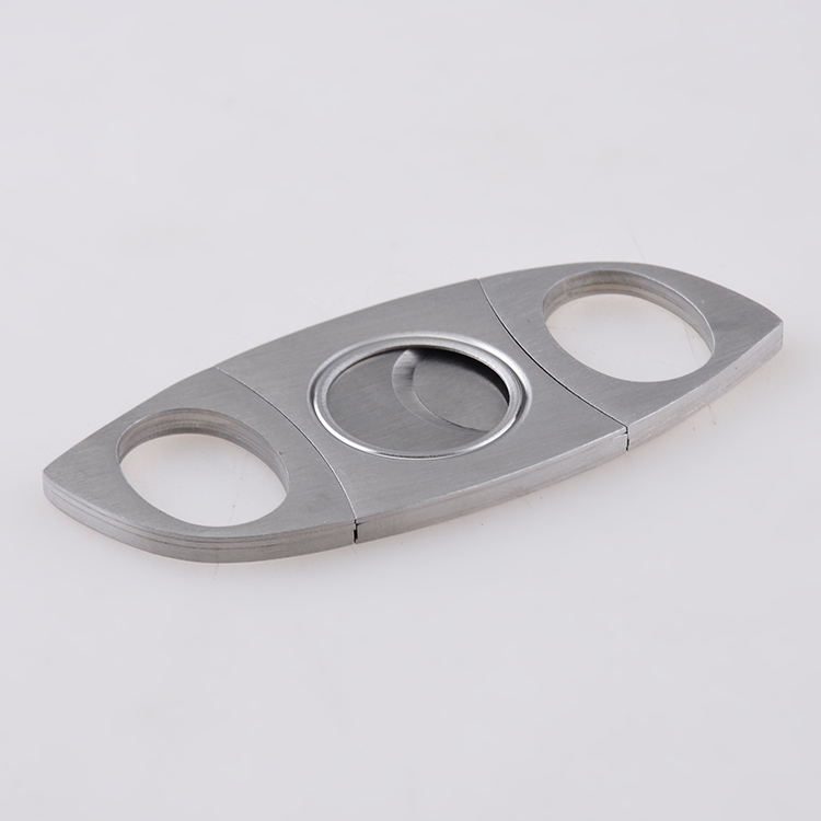 Cigar cutter stainless steel satin handle 420J2 blade XJ-1009 s06