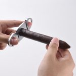 Cigar cutter steel handle satin 420J2 blade spot stock XJ-1012 s01