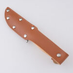 ZY-2403 fixed blade scout knife leather belt sheath wood handle s02