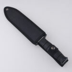 ZY-2404 pig knife serrated blade blood groove nylon sheath s01
