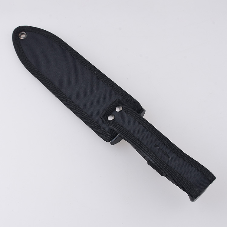 ZY-2404 pig knife serrated blade blood groove nylon sheath s02