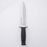 ZY-2404 pig knife serrated blade blood groove nylon sheath s04