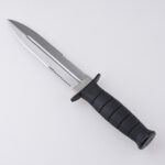 ZY-2404 pig knife serrated blade blood groove nylon sheath s06