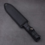 ZY-2404 pig knife serrated blade blood groove nylon sheath s12