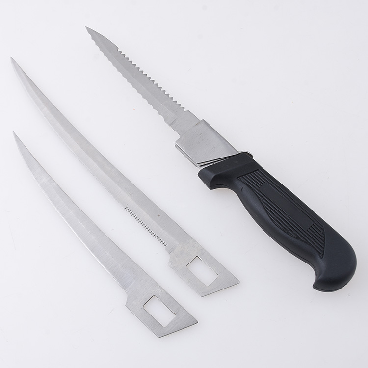 ODM ZY-FK4 hunting knife set 3 swappable blades pouch s04