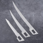 ODM ZY-FK4 hunting knife set 3 swappable blades pouch s24