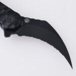 Shieldon DC01L Scythe XL, 154CM Pikal blade coating, fully serrated, black PEI s05
