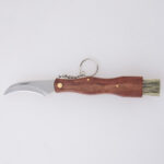 JM- 2561 Folding mushroom knife wood handle brush ruler s03