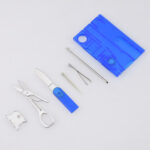 SS-0822(u) card knife multi-tool 12-in-1 LED light wallet s04