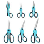 6 pcs OEM household scissors 4.5 5.5 8 8 9 inches set s1